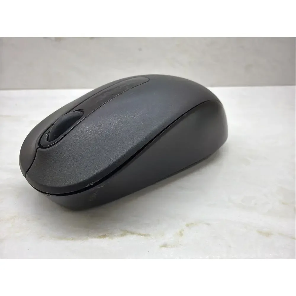 Microsoft Wireless Full Size Mouse Black Model 1737 w/Receiver TESTED WORKING
